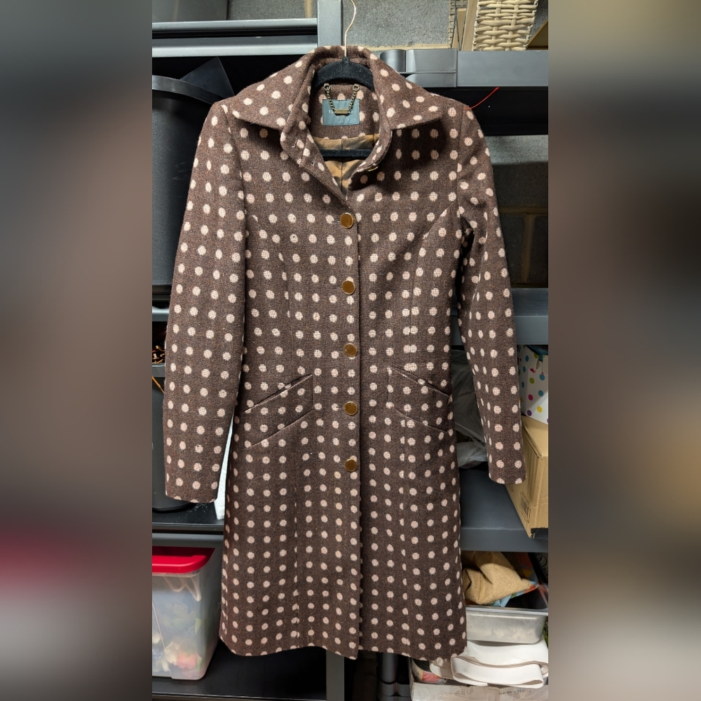 Ted Baker Brown Polka Dot Trench Coat